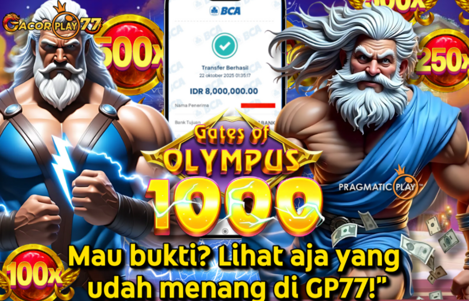 Selamat kepada user id : hab***0 Wede Rp 8.000.000 di Game GATES OF OLYMPUS 1000 PRAGMATIC PLAY Cair Gk Sampe 1 Menit! Menang Mudah di Gacorplay77